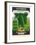 Cucumber Seed Packet-null-Framed Art Print