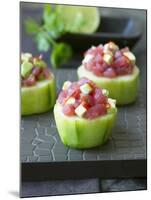 Cucumber Towers Topped with Tuna Tartare-Jan-peter Westermann-Mounted Photographic Print