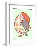 Cuddling Cats-My Zoetrope-Framed Art Print