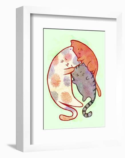 Cuddling Cats-My Zoetrope-Framed Art Print