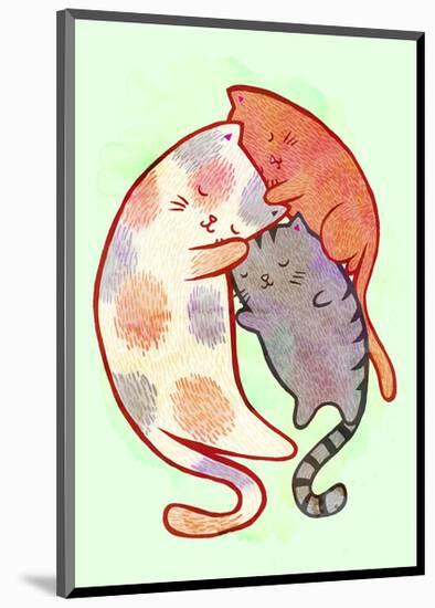 Cuddling Cats-My Zoetrope-Mounted Art Print