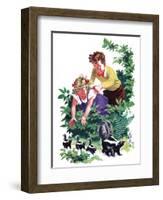 Cuddly Skunk - Child Life-Keith Ward-Framed Giclee Print