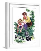 Cuddly Skunk - Child Life-Keith Ward-Framed Giclee Print