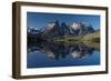 Cuernos del Paine at sunset, Torres del Paine National Park, Chile, Patagonia-Adam Jones-Framed Photographic Print