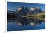 Cuernos del Paine at sunset, Torres del Paine National Park, Chile, Patagonia-Adam Jones-Framed Photographic Print