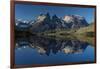 Cuernos del Paine at sunset, Torres del Paine National Park, Chile, Patagonia-Adam Jones-Framed Photographic Print