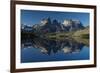 Cuernos del Paine at sunset, Torres del Paine National Park, Chile, Patagonia-Adam Jones-Framed Premium Photographic Print