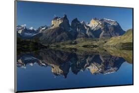 Cuernos del Paine at sunset, Torres del Paine National Park, Chile, Patagonia-Adam Jones-Mounted Photographic Print