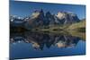 Cuernos del Paine at sunset, Torres del Paine National Park, Chile, Patagonia-Adam Jones-Mounted Photographic Print