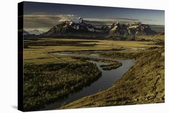 Cuernos del Paine at sunset, Torres del Paine National Park, Chile, Patagonia-Adam Jones-Stretched Canvas