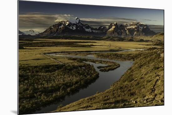 Cuernos del Paine at sunset, Torres del Paine National Park, Chile, Patagonia-Adam Jones-Mounted Premium Photographic Print