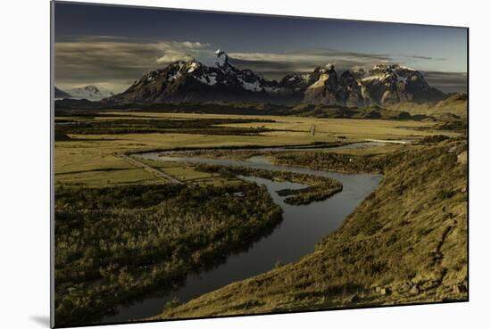 Cuernos del Paine at sunset, Torres del Paine National Park, Chile, Patagonia-Adam Jones-Mounted Photographic Print