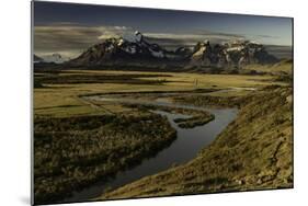 Cuernos del Paine at sunset, Torres del Paine National Park, Chile, Patagonia-Adam Jones-Mounted Photographic Print