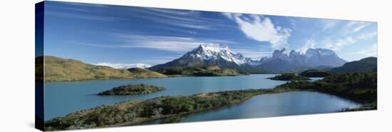 Cuernos Del Paine Rising up Above Lago Pehoe, Torres Del Paine National Park, Patagonia, Chile-Gavin Hellier-Stretched Canvas