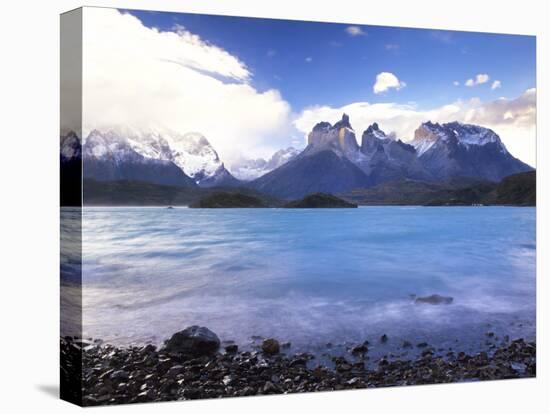 Cuernos Del Paine Rising Up Above Lago Pehoe, Torres Del Paine National Park, Patagonia, Chile-Gavin Hellier-Stretched Canvas