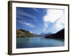 Cuernos Del Paine Rising up Above Rio Paine, Torres Del Paine National Park, Patagonia, Chile-Gavin Hellier-Framed Photographic Print