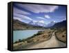 Cuernos Del Paine Rising up Above Rio Paine, Torres Del Paine National Park, Patagonia, Chile-Gavin Hellier-Framed Stretched Canvas