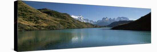 Cuernos Del Paine Rising up Above Rio Paine, Torres Del Paine National Park, Patagonia, Chile-Gavin Hellier-Stretched Canvas