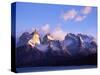 Cuernos, Paine Massif at Dawn Seen across Lago Pehoe-John Warburton-lee-Stretched Canvas