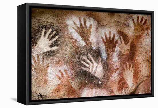 Cueva de las Manos (Cave of Hands), UNESCO World Heritage Site, Patagonia, Argentina-Alex Treadway-Framed Stretched Canvas