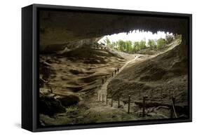 Cueva Del Milodon, Puerto Natales, Patagonia, Chile, South America-Tony-Framed Stretched Canvas