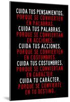 Cuida Tus Pensamientos-null-Mounted Poster