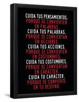 Cuida Tus Pensamientos-null-Framed Poster