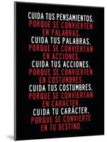 Cuida Tus Pensamientos-null-Mounted Poster