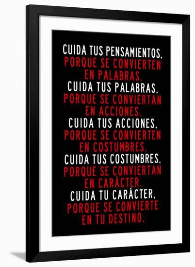 Cuida Tus Pensamientos-null-Framed Art Print