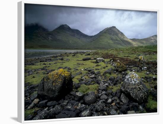 Cuillin Hills from the Shores of Loch Slapin, Isle of Skye, Highland Region, Scotland, UK-Patrick Dieudonne-Framed Photographic Print