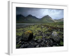 Cuillin Hills from the Shores of Loch Slapin, Isle of Skye, Highland Region, Scotland, UK-Patrick Dieudonne-Framed Photographic Print