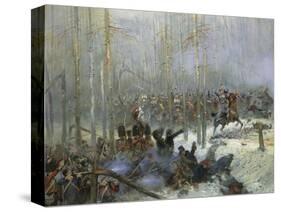 Cuirassier of Colonel Dubois Charging During Battle of Berezina, Nov. 28, 1812-Edouard Detaille-Stretched Canvas