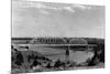 Culbertson, Montana - View of a Bridge-Lantern Press-Mounted Art Print