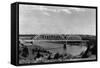 Culbertson, Montana - View of a Bridge-Lantern Press-Framed Stretched Canvas