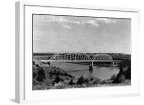 Culbertson, Montana - View of a Bridge-Lantern Press-Framed Art Print