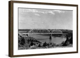 Culbertson, Montana - View of a Bridge-Lantern Press-Framed Art Print