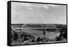 Culbertson, Montana - View of a Bridge-Lantern Press-Framed Stretched Canvas