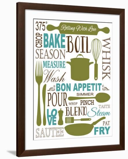 Culinary Love 1 (color)-Leslie Fuqua-Framed Art Print