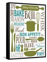 Culinary Love 1 (color)-Leslie Fuqua-Framed Stretched Canvas