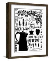 Culinary Love 2 (black & white)-Leslie Fuqua-Framed Art Print