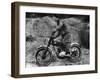 Cullen Riding a Francis Barnett Bike at the J White Trial-null-Framed Photographic Print