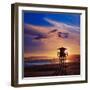 Cullera Playa Los Olivos Beach Sunset in Mediterranean Valencia at Spain-Naturewolrd-Framed Photographic Print