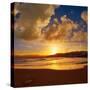 Cullera Playa Los Olivos Beach Sunset in Mediterranean Valencia at Spain-Naturewolrd-Stretched Canvas