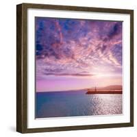 Cullera Xuquer River Mouth Jucar in Valencia of Spain-Naturewolrd-Framed Photographic Print