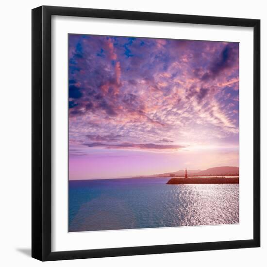 Cullera Xuquer River Mouth Jucar in Valencia of Spain-Naturewolrd-Framed Photographic Print