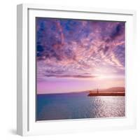 Cullera Xuquer River Mouth Jucar in Valencia of Spain-Naturewolrd-Framed Photographic Print