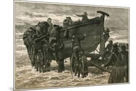 Cullercoats Lifeboat-null-Mounted Premium Giclee Print