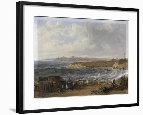 Cullercoats Looking Towards Tynemouth - Flood Tide, 1845-John Wilson Carmichael-Framed Giclee Print