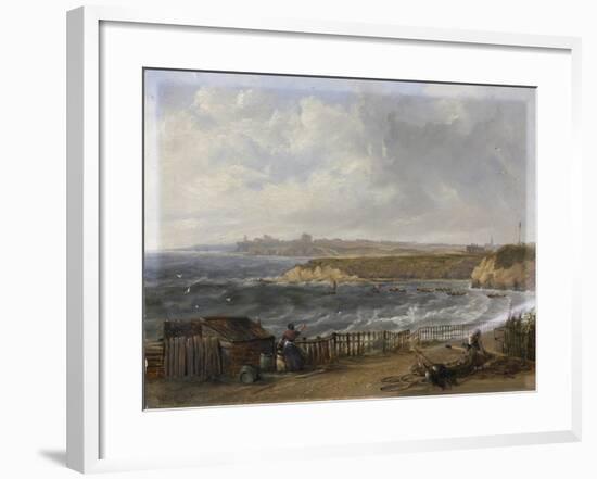 Cullercoats Looking Towards Tynemouth - Flood Tide, 1845-John Wilson Carmichael-Framed Giclee Print