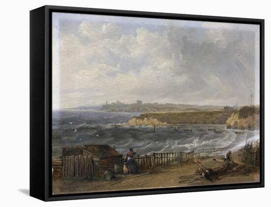 Cullercoats Looking Towards Tynemouth - Flood Tide, 1845-John Wilson Carmichael-Framed Stretched Canvas